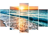 OBRAZ ZACHÓD SŁOŃCA PLAŻY CANCUN