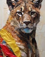 Plakat 40x50cm Papierowy Tygrys