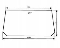 Szyba tylna - tył Massey Ferguson ciągnika MF-255 kabina Sokółka