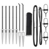 Ogrodzenie z słupkami Szary 0.8 x 10 m Stal pokryta PCV