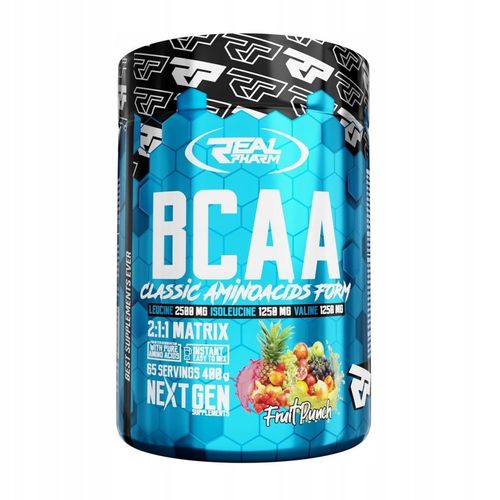 AMINOKWASY w proszku BCAA regeneracja Real Pharm BCAA instant CYTRYNA 400g na Arena.pl