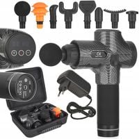 Pistolet do masażu masażer do ciała pleców nóg rąk zestaw końcówek 100W