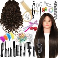 Główka fryzjerska głowa treningowa WŁOS NATURALNY