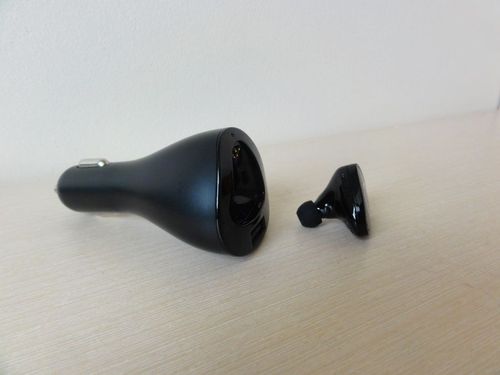 Ładowarka samochodowa + słuchawka bluetooth Devia Vortex Kolor - Biały na Arena.pl