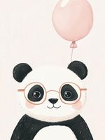 Plakat 60x80cm Wzory dla Dzieci, Dziewczynki i Chłopca - Panda