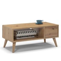 Stolik kawowy, SKAND, 80x40x35 cm, dąb, mat | TYLETEGOTU