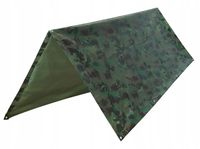 PŁACHTA PLANDEKA Tarp Survivalowa 3x2m biwakowa Mil-Tec Moro Camo Woodland