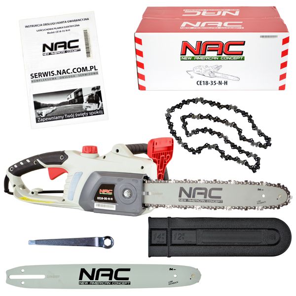 PIŁA ELEKTRYCZNA PILARKA NAC CE18-35-N-H MOC 1800 W PROWADNICA 35 CM zdjęcie 1