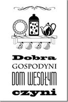 90 60CM OBRAZ NAPIS ...GOSPODYNI DRUK PŁÓTNO RAMA