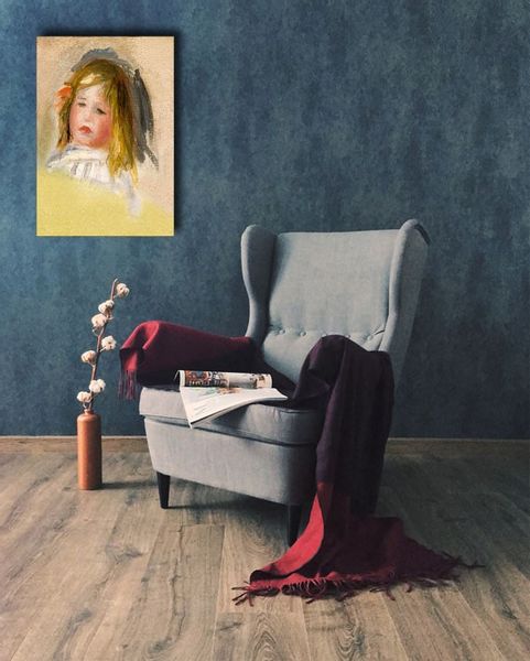 Child with Blond Hair, Auguste Renoir - obraz na płótnie 60x80 cm zdjęcie 2