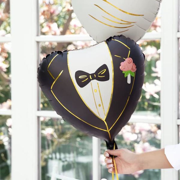 Balon foliowy serce Pan Młody, 45 cm zdjęcie 3