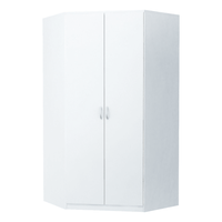 Szafa narożna, do sypialni, Classic, 106x106x193 cm, biel, mat | TYLETEGOTU