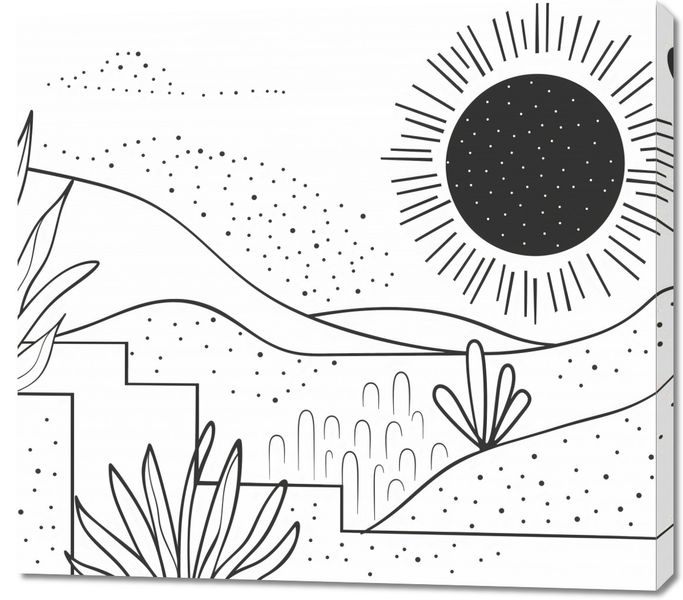 Obraz 100x90cm Linearny Pejzaż zdjęcie 1