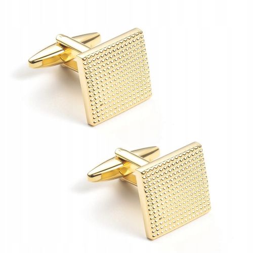Spinki Do Mankietów Złote Koszuli Męskie Kwadratowe Diamentowane na Arena.pl