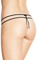 stringi erotyczne z haftem softline 2401 czarne s/l