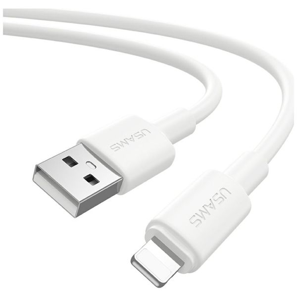 kabel usams u90 2.4a usb-a do lightning  biały zdjęcie 2
