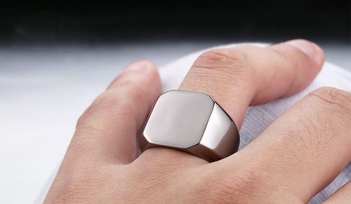 POLEROWANY STALOWY SYGNET STAL 316L JAKOŚĆ R.15 na Arena.pl