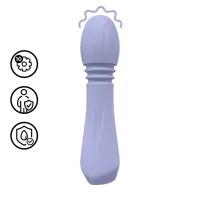 mini flexible wand vibrator lavender - kompaktowy masażer silikonowy