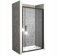 DRZWI DO WNĘKI PRYSZNICOWEJ 140 cm REA RAPID SLIDE BLACK PRZESUWNE CZARNE