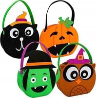 Torba Na Cukierki Halloween Dynia Kot  4 Szt.