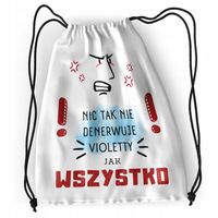 Plecak Dla Violetty Sportowy Szkolny Worek Torba Z Nadrukiem Ze Zdjęciem