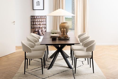 Stół Irwine 168/210x90cm brązowy/czarny na Arena.pl