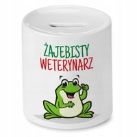 Skarbonka Dla Weterynarza Żajebisty Weterynarz Z Nadrukiem Ze Zdjęciem