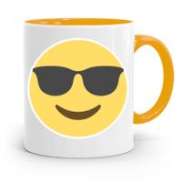 Kubek Żółty Dzień Dziecka Córki Syna Buźka Emotka Z Nadrukiem Ze Zdjęciem