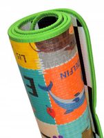 MATA PIANKOWA EDUKACYJNA DWUSTRONNA KONTRASTOWA 100x150X1 CM ALFABET POLSKI