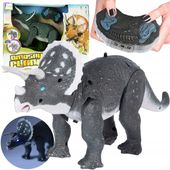 DINOZAUR zdalnie sterowany Triceratops CHODZI RYCZY ŚWIECI INTERAKTYWNY