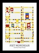 Plakat 13x18cm Design Broadway, Mondrian Vintage do Salonu