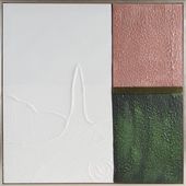 Obraz ręcznie malowany strukturalny GEO 80X80 wielokolorowy