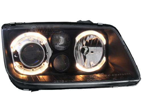 Reflektory lampy przednie VW Bora BLACK RINGI na Arena.pl