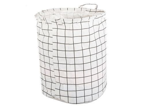 ORGANIZER KOSZ PRANIE ZABAWKI UŻYTECZNY BIAŁO- CZARNY POJEMNIK 45L na Arena.pl