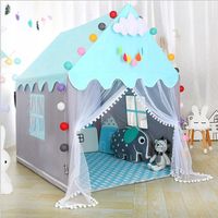 ZABAWKOWY NAMIOT DLA DZIECI TEEPEE GIRLANDA DOMEK DO ZABAWY NIEBIESKI