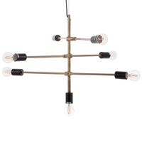 Lampa wisząca 7-punktowa metalowa mosiężna CREMERA