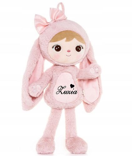 Metoo lalka personalizowana Puchata Królisia różowa imię, data, metryczka na Arena.pl