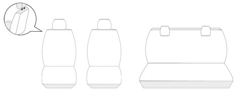 Fiat Panda III 4 os. od 2011 Pokrowce dopasowane na miarę na Arena.pl