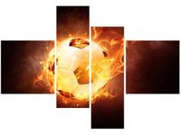 130CM 90 OBRAZ 4 ELEM PIŁKA OGNIU ŚCIENNY