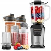 Blender kielichowy szklany Sencor 7570S 800W Smoothie zestaw butelek Tritan