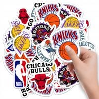 NAKLEJKI ETYKIETY NA ZESZYT NALEPKA Z POSTACIAMI KOSZYKÓWKA WZORY 6 SZT