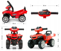 WYPRZEDAŻ Milly Mally Quad Monster jeździk czerwony