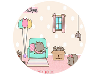 Opłatek na tort Pusheen