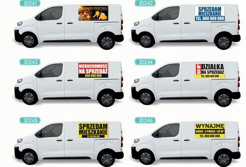 Reklama Naklejka na samochód DUŻO WZORÓW do wyboru SKUP PALET na Arena.pl