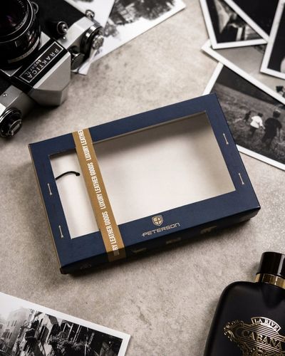 Peterson zestaw klasyczny portfel skórzany męski + brelok na Arena.pl