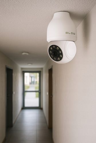 KAMERA WIFI WEWNĘTRZNA OBROTOWA ŻARÓWKA GWINT E27 IP 3MP TUYA MONITORING na Arena.pl
