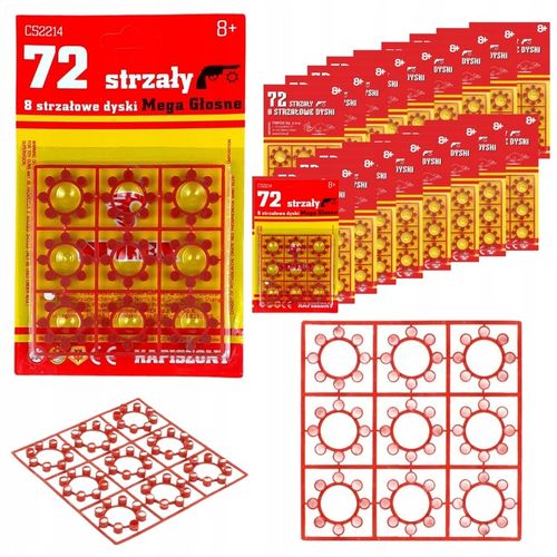 KAPISZONY HUKOWE SPŁONKA 8-strzałowe DO PISTOLETU 1440 STRZAŁY + 72 GRATIS na Arena.pl