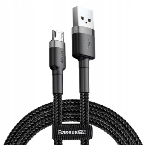 BASEUS MOCNY SZYBKI KABEL USB - MICRO USB PRZEWÓD OPLOT DWUSTRONNY 2A 3M na Arena.pl