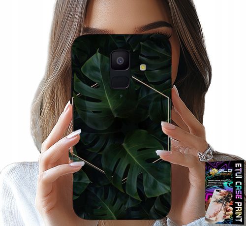 ETUI DO SAMSUNG A6 2018 - ELEGANCKIE LIŚCIE MODNE WZORY NA CASE na Arena.pl