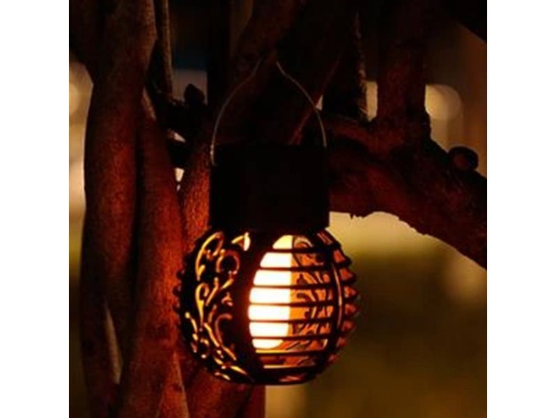 Lampa ogrodowa solarna lampion wisząca kula lampka  9x7 wzór 2 zdjęcie 7